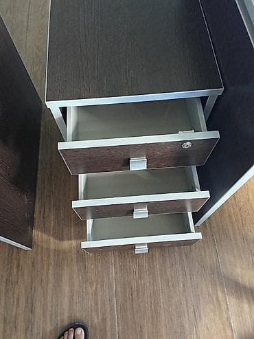 Офис шкафтары: Кеңсе эмереги комплекти, Шкаф, ДСП, түсү - Күрөң — 7