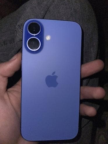 ноутбук 5060: IPhone 16, Б/у, 128 ГБ, Синий, Зарядное устройство, Чехол, Кабель, 93 % — 1