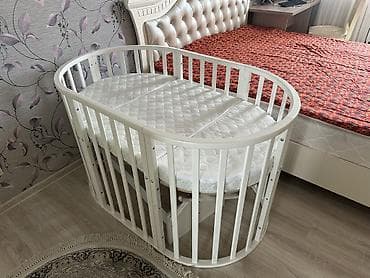 Балдар электр унаалары: Манеж керебет, Бүктөө, МДФ — 2