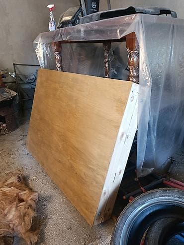 стол с зонтом: Складной походный стол, Б/у, Дерево, цвет - Коричневый — 3