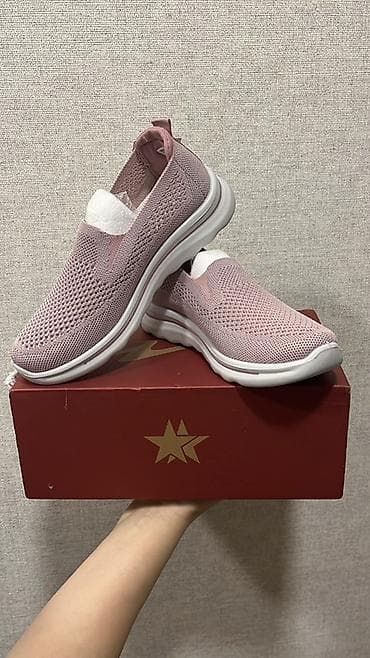 Летние женские слипоны/кроссовки без шнурков - Цвет: пудрово‑розовый