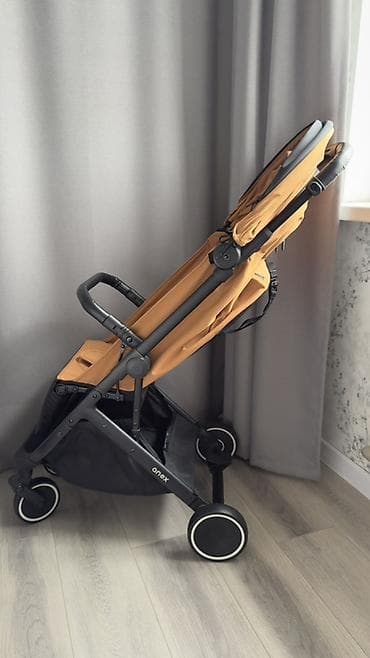 Коляски: Прогулочная коляска Anex Air-X (цвет: горчичный/чёрный) - Лёгкая и — 1