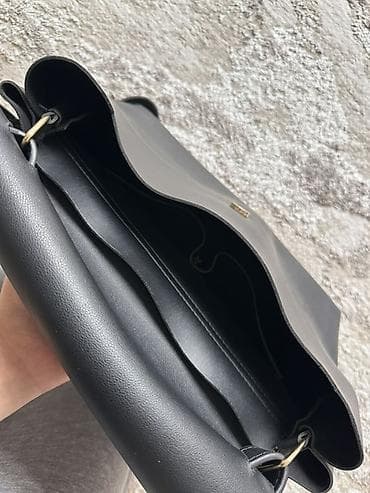 hoco y1: Сумка через плечо из чёрной гладкой эко‑кожи с минималистичным — 3