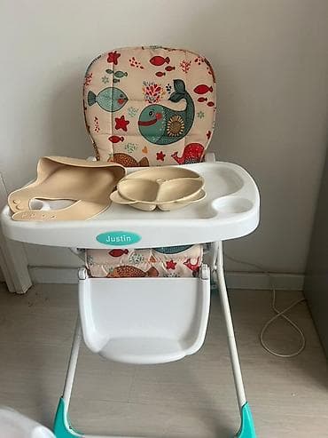 Матрасы: Стульчик для кормления, Другой бренд, Металл, Другой вид, цвет - Белый — 1