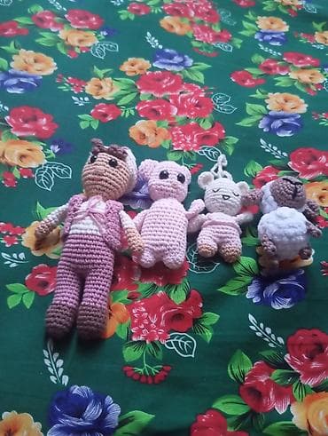 вязанная игрушка: Набор вязаных крючком игрушек амимигуруми. Состав набора: - Кукла в — 2
