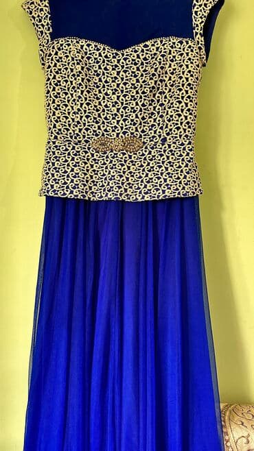 прокат карнавальных костюмов в бишкеке бишкек: Детское платье, цвет - Синий, Б/у — 1