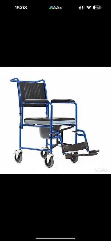 колёсики для мебели: Инвалидная коляска с санитарным сиденьем (комбинированная). Аренда — 3
