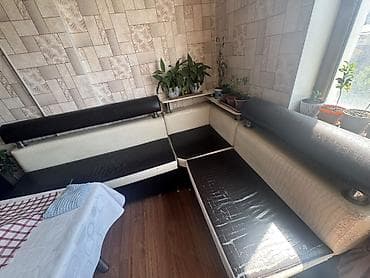 Кухонный мягкий уголок, Б/у, цвет - Коричневый — 1