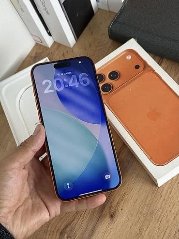 one plus 10: IPhone 17 Pro Max, Б/у, 256 ГБ, Оранжевый, Чехол, Коробка, Кабель, 99 % — 2