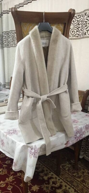 купить спортивный костюм женский недорого от производителя: Пальто, Халат, Зима, Короткая модель, С поясом, L — 4