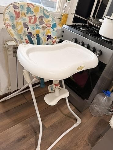 автолюлька graco: Стульчик для кормления, Другой бренд, Металл, Другой вид, цвет - Белый — 1