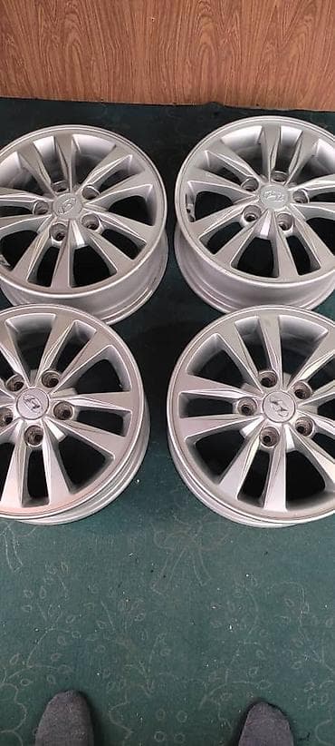 Литые Диски R 15 Hyundai, Комплект, отверстий - 5, Б/у at lalafo.kg Литые Диски R 15 Hyundai, Комплект, отверстий - 5, Б/у