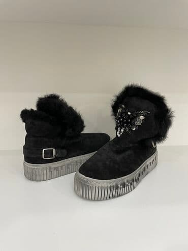 Ботинки новые, производство Турция 🇹🇷 натуральная замша с мехом, 36