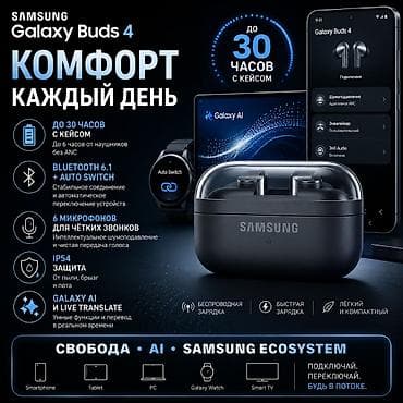 sony 1000: Samsung Galaxy Buds 4 это беспроводные наушники-вкладыши с активным — 3