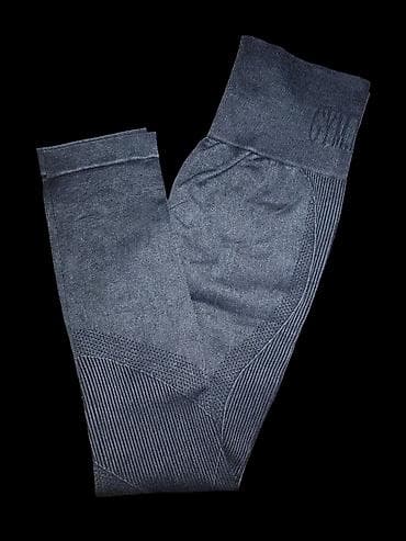 легинсы: Бесшовные спортивные легинсы с высоким поясом - Цвет: серо‑графитовый — 3