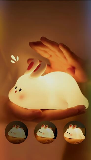 диван 1 кишилик: Ночник Big Face Rabbit Silicone Light — мягкий силиконовый светильник — 2