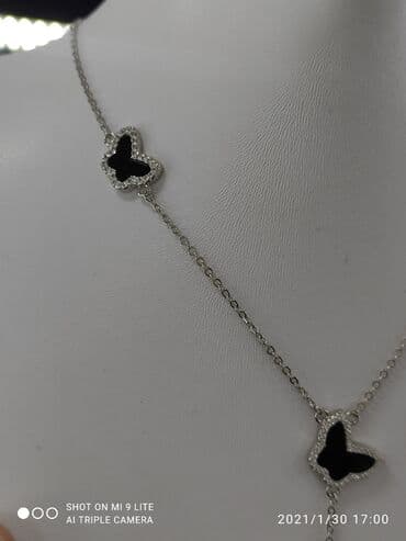 купить свадебное платье недорого: Очень красивый Колье Ванклиф Серебро 925 пробы Дизайн Италия Длина 50 — 3