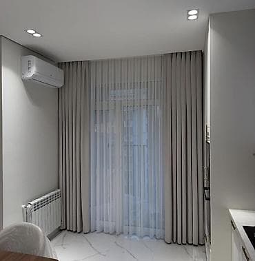 кухонные ковры: Комплект штор для гостиной/кухни с балконным блоком: - Двухслойное — 1