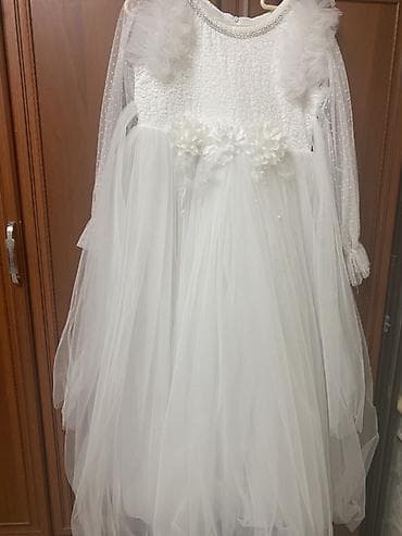 Детское платье, цвет - Белый, Новый