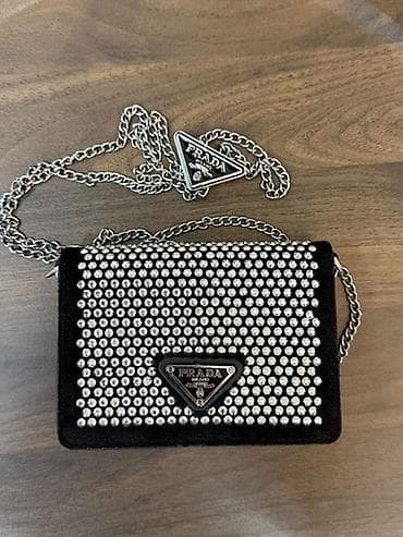 prada: Сумка на цепочке Prada с кристаллами - Компактная модель на — 2