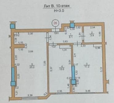 70: 3 комнаты, 68 м², Золотой квадрат Элитка, 10 этаж, Евроремонт — 8