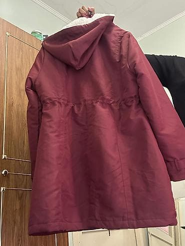 женская парк со съёмным: Пуховик, Короткая модель, С капюшоном, XL — 2