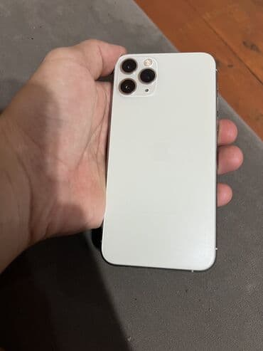 айфонго алмашам: IPhone 11 Pro, Колдонулган, 256 ГБ, Ак, Каптама, Кабель, 85 % — 2