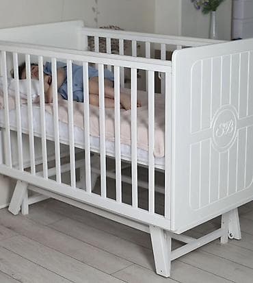 дедский одежда: Детская приставная кроватка, Без колесиков, цвет - Белый — 2