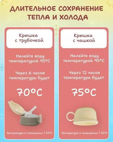 детская силиконовая посуда: Доставка по всему Кыргызстану Уникальный детский термос с ёмкостью 550 — 7