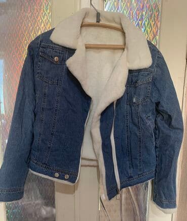 брендовая куртка: Жынсы куртка, Күз-жаз, Аңтери жасалгасы менен, Кыска модель, M — 1