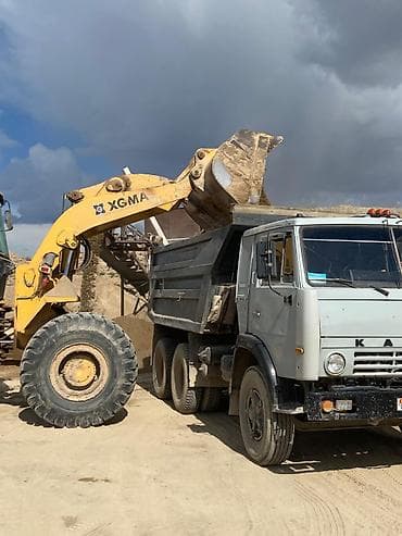 коллаж: Песок, Озёрный, Насыпью, Камаз — 1