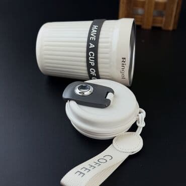 эмалированная кружка: Термокружка с крышкой-непроливайкой - Материал: нержавеющая сталь — 6