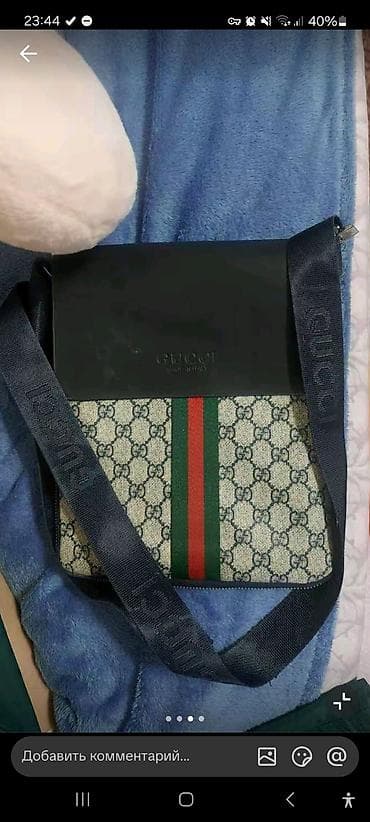 apple watc: Классическая сумка, Gucci, Италия, Материал: Комбинированный материал, Жёсткая конструкция, Унисекс, Б/у — 1