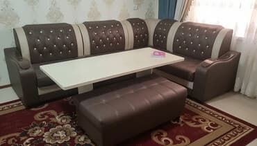 Кухонный мягкий уголок, Новый, Другой материал, цвет - Коричневый at lalafo.kg Кухонный мягкий уголок, Новый, Другой материал, цвет - Коричневый