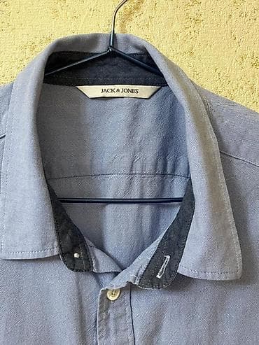 джинсы манго: Мужские рубашки, комплект из 2 моделей. 1) Jack & Jones - Цвет — 2