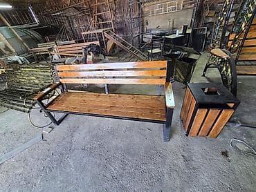стол стулья для улицы: Скамейка Со спинкой, Без крыши — 3