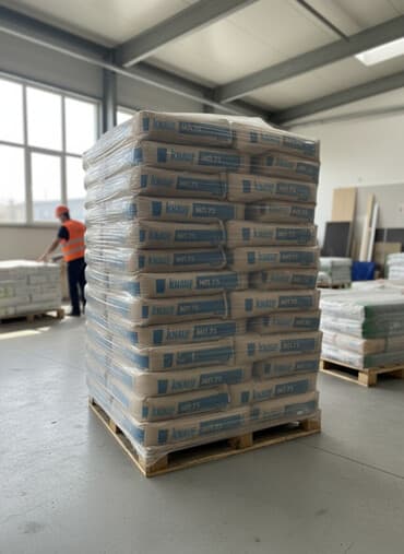 Гипсовая штукатурка Knauf MP 75 в мешках по 30 кг. Подходит для