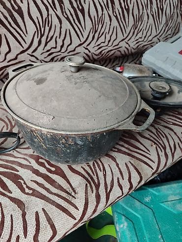 газовый примус: Казан с крышкой - Материал: литой металл (толстостенный, равномерно — 1