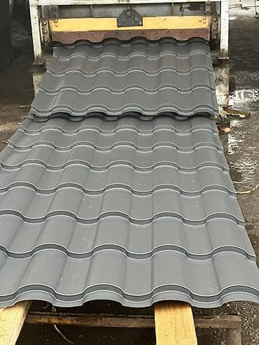 Металлочерепица: Металлочерепица (профиль «волна»), серый матовый - Материал: стальной — 2