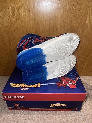 geox: GEOX X MARVEL Сине-красные высокие кроссовки Человека-паука Цена — 6