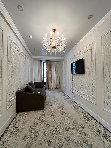 Квартиры: 2 комнаты, 64 м², Асанбай мкр Элитка, 3 этаж, Евроремонт — 3