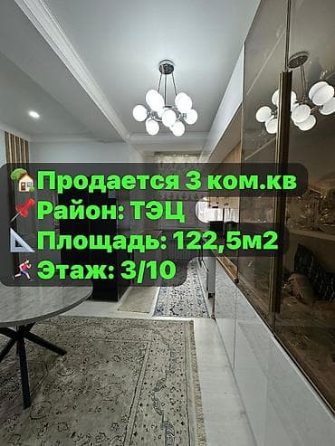3 к: 3 комнаты, 122 м², Элитка, 3 этаж, Евроремонт — 1