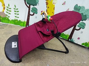 металлические игрушки: Детский шезлонг, Качалка, Железо, цвет - Красный — 3