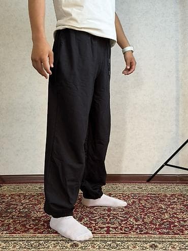 nike tech flece: Мужские спортивные брюки-джоггеры, черные. - Свободный прямой крой с — 2