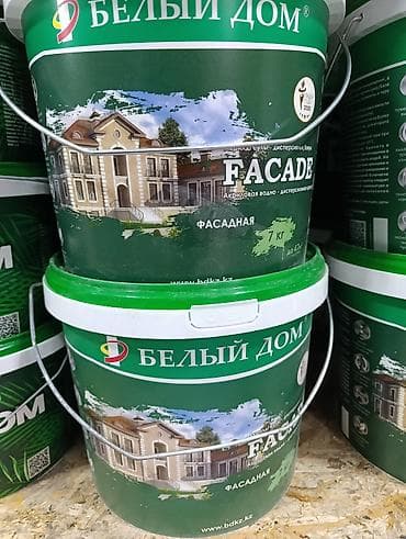 аист: Акриловая краска, БЕЛЫЙ АИСТ, Для фасада, цвет - Белый, 4 кг, Атмосферостойкая — 3