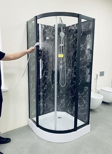 Душевая кабина Круглая, Размер: 90 x 90 см, Высота поддона: 215 см,Покрытие: Прозрачный