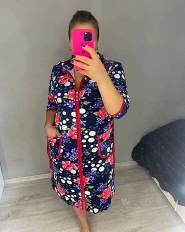 домашние халаты больших размеров: Халат, Велюр, Турция, XS, S, M — 6