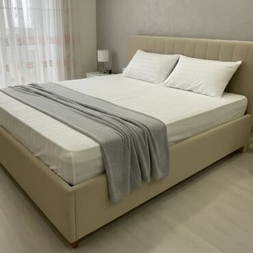 Двуспальная кровать, Новый, С матрасом, длина - 200 см at lalafo.kg Двуспальная кровать, Новый, С матрасом, длина - 200 см