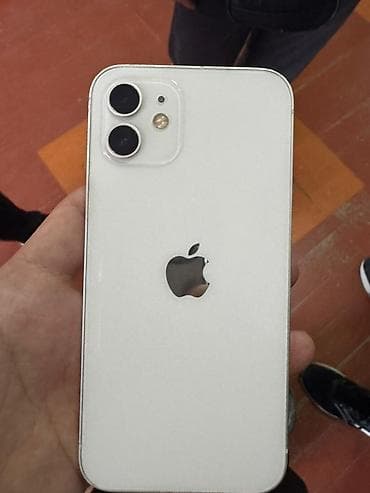 a 12: IPhone 12, Б/у, 64 ГБ, Белый, Чехол, 76 % — 1