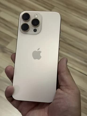 IPhone 16 Pro Max, Б/у, 256 ГБ, Desert Titanium, Защитное стекло, 91 %